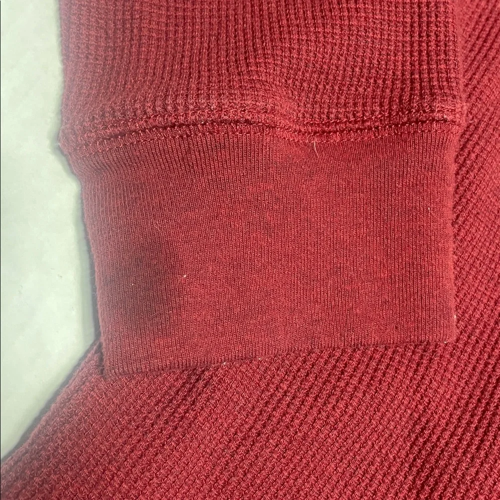 Banana Republic Burgundy Waffle Knit‎ Long Sleeve Thermal Shirt XL